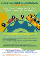 Europejski Dzień bez Samochodu - plakat