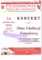 Koncert w ramach Filharmonii Pałuckiej - plakat