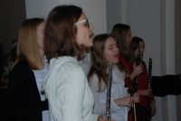 Kolędnicy z Gimnazjum Gminnego w starostwie