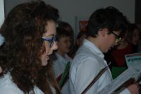 Kolędnicy z Gimnazjum Gminnego w starostwie