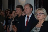 Kolędnicy z Gimnazjum Gminnego w starostwie