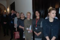 Kolędnicy z Gimnazjum Gminnego w starostwie