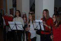 Kolędnicy z Gimnazjum Gminnego w starostwie