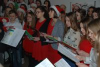 Kolędnicy z Gimnazjum Gminnego w starostwie