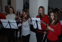 Kolędnicy z Gimnazjum Gminnego w starostwie