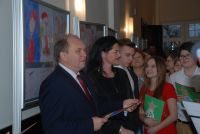 Kolędnicy z Gimnazjum Gminnego w starostwie