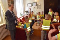 Wizyta przedszkolaków z Wapna w wągrowieckiem starostwie