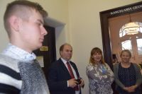 Uczniowie z Gołańczy z wizytą w wągrowieckim starostwie