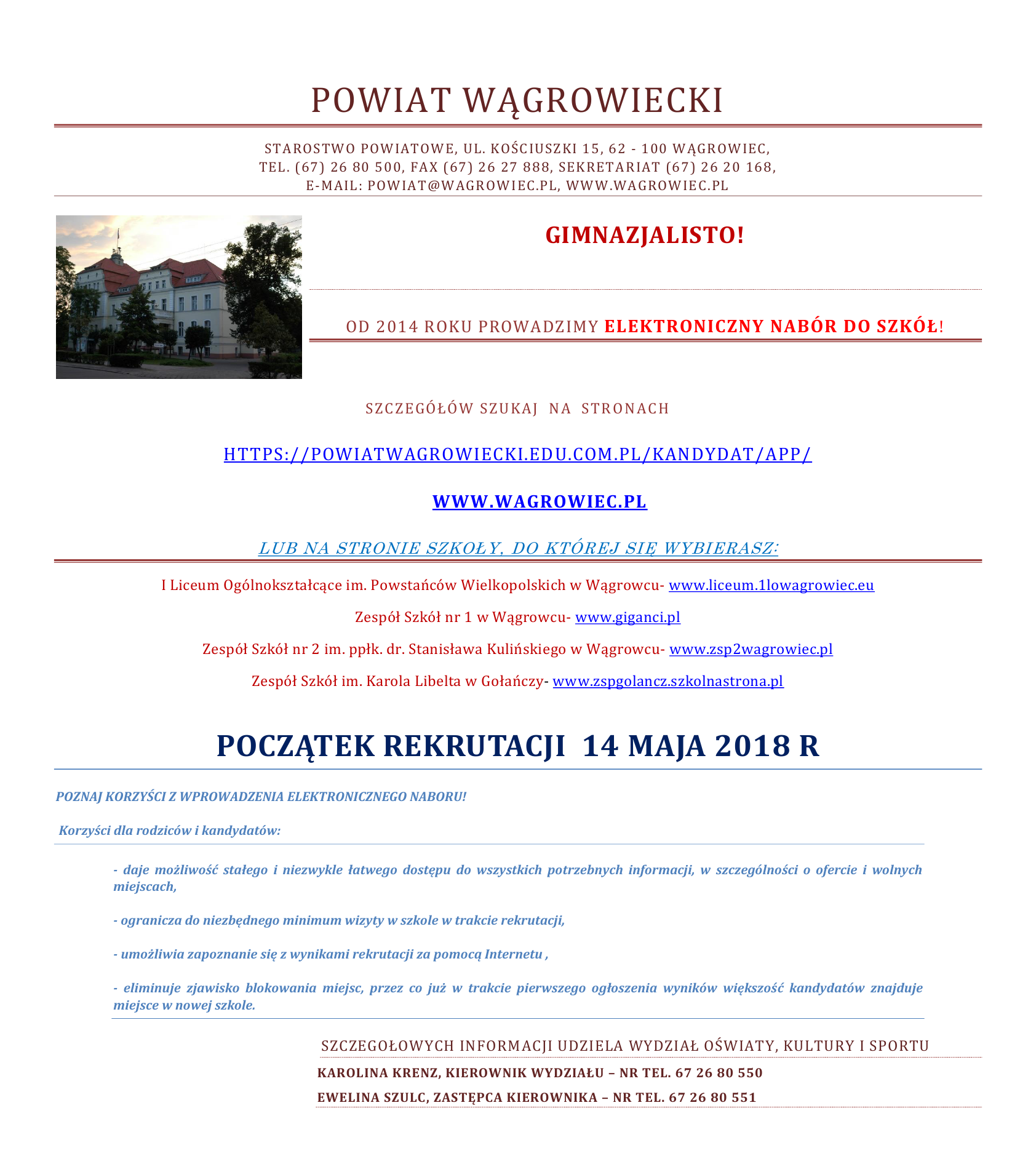 Elektroniczny nabór do szkół