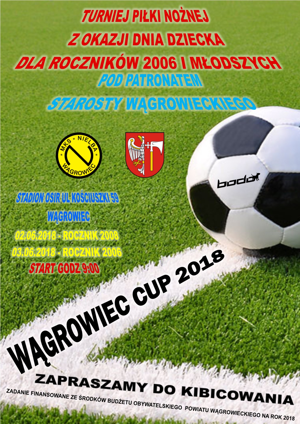 Turniej piłki nożnej z okazji Dnia Dziecka pod patronatem starosty