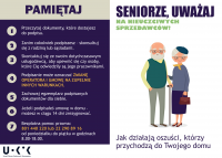 Seniorze! Znaj swoje prawa przy zmianie sprzedawcy prądu lub gazu – Rzecznik Konsumentów ostrzega - ulotka