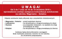 Uwaga! Komunikacja zastępcza na odcinku Wągrowiec - Gołańcz