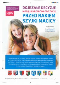 „Program profilaktyki w zakresie zakażeń wirusem brodawczaka ludzkiego HPV typ 6,11,16,18,31,33,45,52 i 58 w powiecie...