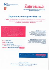 Zaproszenie sieci współpracy i samokształcenia nauczycieli - plakat