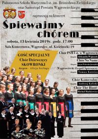 Śpiewajmy chórem - zapraszamy na wyjątkowy koncert w PSM - plakat