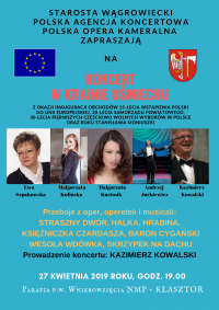 Starosta Wągrowiecki zaprasza na "Koncert w Krainie Uśmiechu" - plakat