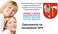 Zaproszenie na II dawkę szczepień dziewczynek z rocznika 2005