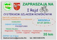 I Rajd Cysterskim Szlakiem Rowerowym - plakat