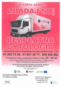 Bezpłatna cytologia - plakat