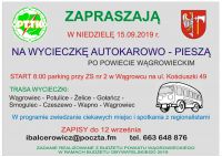 Zapraszamy na wycieczkę autokarowo - pieszą po powiecie wągrowieckim - plakat