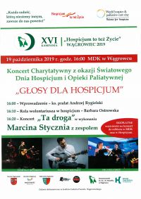 "Głosy dla Hospicjum" - zapraszamy na koncert charytatywny