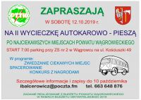 Zapraszamy na II wycieczkę autokarowo - pieszą po powiecie wągrowieckim - plakat