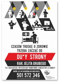 ZWYCIĘŻYĆ RAKA! - program badań przesiewowych raka jelita grubego - plakat