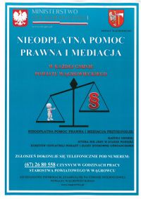 NIEODPŁATNA POMOC PRAWNA - plakat