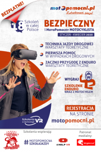 Motocyklisto – przygotuj się do sezonu - bezpłatne szkolenie z Motopomocnymi - plakat