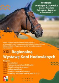 XXII Regionalna Wystawa Koni Hodowlanych - plakat