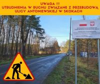 Utrudnienia w ruchu na Antoniewskiej w Skokach