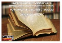 Powiatowy Konkurs Literacki „Magiczna Książka” - plakat