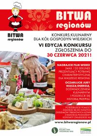 VI edycja konkursu kulinarnego "Bitwa Regionów" dla Kół Gospodyń Wiejskich - plakat