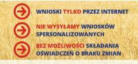 Informacja dla rolników - wnioski obszarowe TYLKO PRZEZ INTERNET - infografika