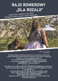RAJD ROWEROWY "DLA ROZALII" - plakat