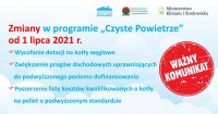 Nowości w programie „Czyste Powietrze”. Od 2022 r. koniec dotacji na piece węglowe - infografika