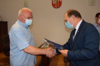 Wicemistrz Polski w podnoszeniu ciężarów z wizytą u Starosty Wągrowieckiego