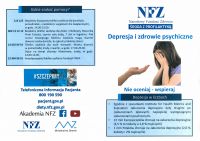 „Środa z profilaktyką” - depresja i zdrowie psychiczne - infografika