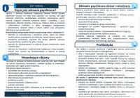 „Środa z profilaktyką” - depresja i zdrowie psychiczne - infografika
