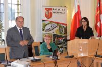 Narada Starosty Wągrowieckiego Tomasza Kranca z dyrektorami szkół i placówek oświatowych prowadzonych Powiat Wągrowiecki -...