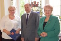 Narada Starosty Wągrowieckiego Tomasza Kranca z dyrektorami szkół i placówek oświatowych prowadzonych Powiat Wągrowiecki -...