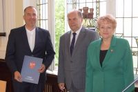 Narada Starosty Wągrowieckiego Tomasza Kranca z dyrektorami szkół i placówek oświatowych prowadzonych Powiat Wągrowiecki -...