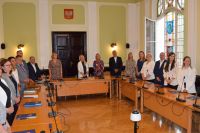 Narada Starosty Wągrowieckiego Tomasza Kranca z dyrektorami szkół i placówek oświatowych prowadzonych Powiat Wągrowiecki -...