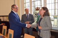 Narada Starosty Wągrowieckiego Tomasza Kranca z dyrektorami szkół i placówek oświatowych prowadzonych Powiat Wągrowiecki -...