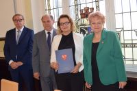 Narada Starosty Wągrowieckiego Tomasza Kranca z dyrektorami szkół i placówek oświatowych prowadzonych Powiat Wągrowiecki -...