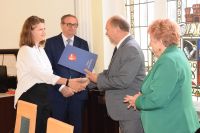 Narada Starosty Wągrowieckiego Tomasza Kranca z dyrektorami szkół i placówek oświatowych prowadzonych Powiat Wągrowiecki -...