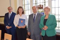 Narada Starosty Wągrowieckiego Tomasza Kranca z dyrektorami szkół i placówek oświatowych prowadzonych Powiat Wągrowiecki -...