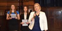 Dzień Edukacji Narodowej w Zespole Szkół nr 2 w Wągrowcu. Na zdjęciu od prawej dyrektor szkoły Iwona Muszyńska-Synoradzka i...