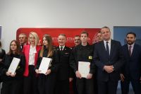 Wręczenie promes na dofinansowanie działalności Młodzieżowych Drużyn Pożarniczych z terenu powiatów chodzieskiego i...
