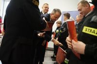 Wręczenie promes na dofinansowanie działalności Młodzieżowych Drużyn Pożarniczych z terenu powiatów chodzieskiego i...